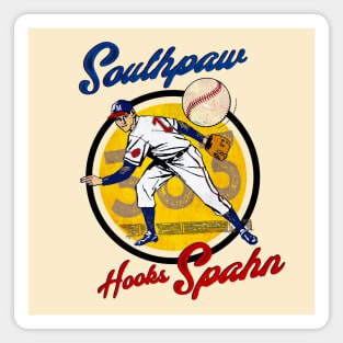 Southpaw Warren Spahn • Milwaukee Braves Magnet
